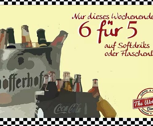 6 Getränke zum Preis von 5 - nur dieses Wochenende 14. - 15.01.17