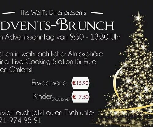 Special Brunch an allen Advents-Sonntagen von 9:30 - 13:30 Uhr