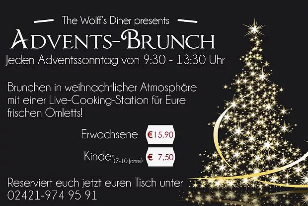 Special Brunch an allen Advents-Sonntagen von 9:30 – 13:30 Uhr