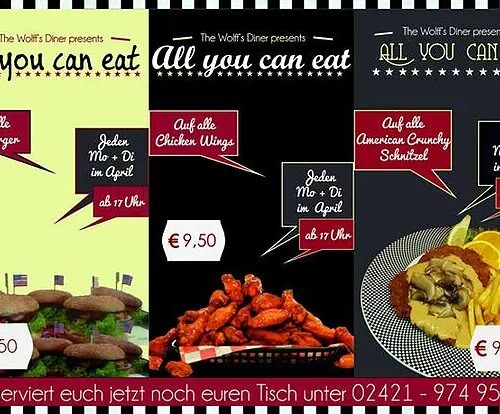 AYCE im April! All-you-can-eat Burger, Wings & Schnitzel