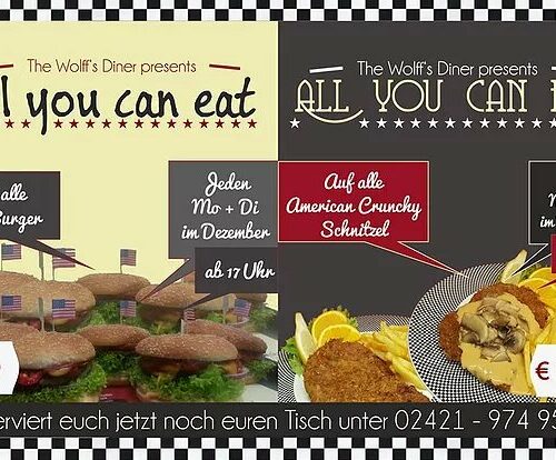 AYCE im Dezember! All-you-can-eat Burger & Schnitzel