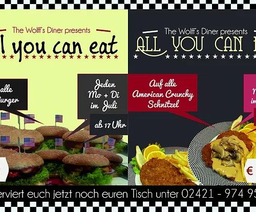 AYCE im August! All-you-can-eat Burger und Schnitzel
