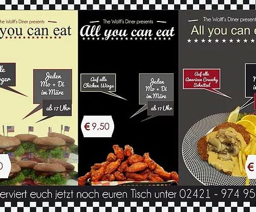 AYCE im März! All-you-can-eat Burger, Wings & Schnitzel