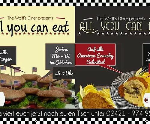 AYCE im Oktober! All-you-can-eat Burger & Schnitzel & Chicken Wings