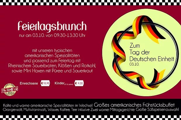 Feiertagsbrunch am 03.10.19