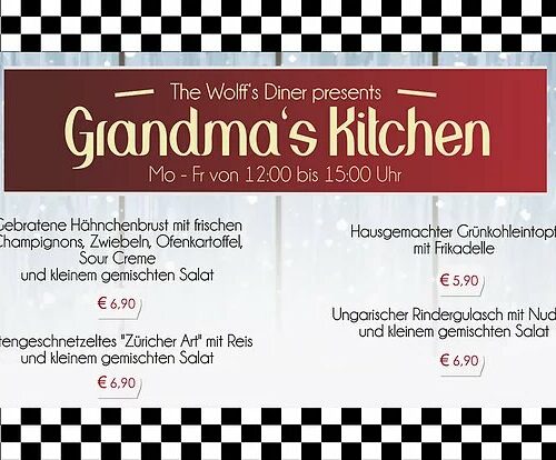 Grandma´s Kitchen - Unsere erweiterte Mittagskarte