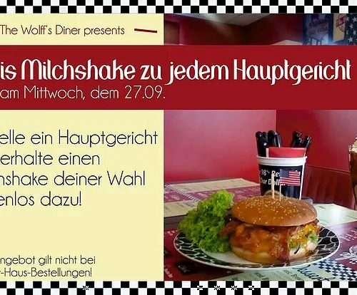 Tages-Special - Gratis Milchshake nur am Mittwoch, 27.09.17