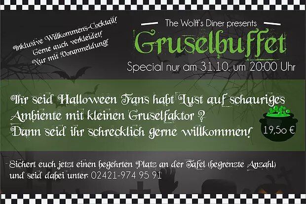 Halloween Grusel-Buffet am 31.10.17