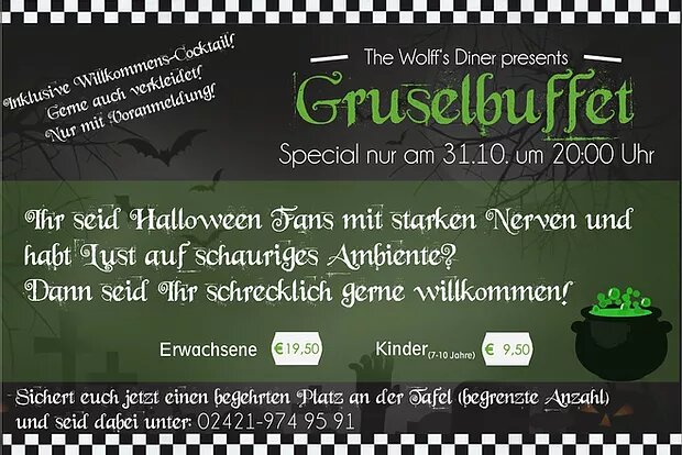 Special: Halloween Gruselbuffet am 31.10.19 – ausverkauft