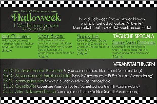 Week Special: Events vom 24. – 31.10.18 nur mit Voranmeldung