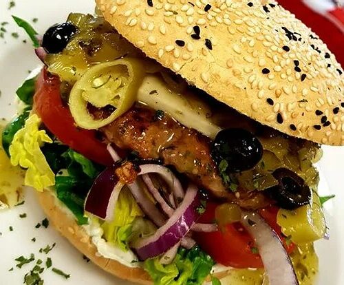 Monatsspecial Aug: Olympos Burger